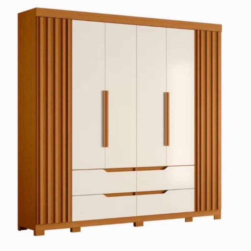 Guarda-roupa de casal seis portas design ripado lacrado na caixa